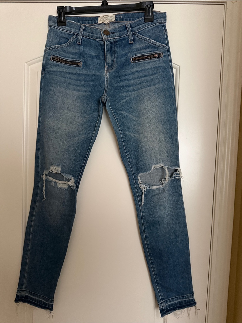 Kurrent/Elliott Light Blue High-Rise Ripped Skinny Women's Jeans Size 26